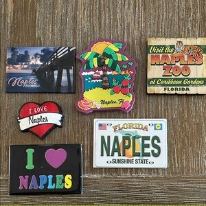 Cute Naples Florida Refrigerator magnets 6 pieces 
Good condition